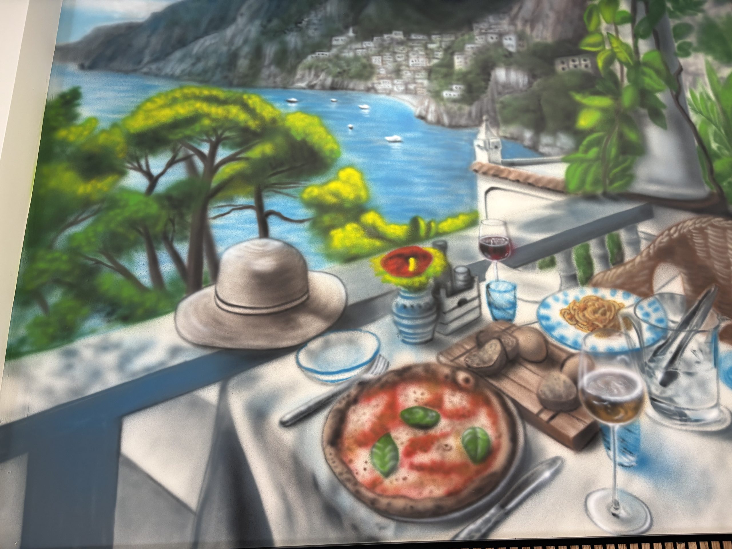 Pizza recién horneada